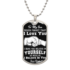 Crois en toi - Collier Pendentif Militaire