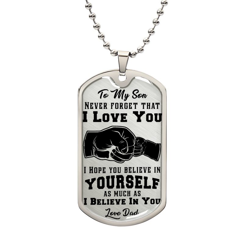 N'oublie jamais que je t'aime - Collier médaille militaire