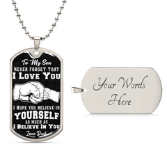 Crois en toi - Collier Pendentif Militaire