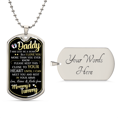 Future papa - Collier plaque militaire