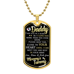Future papa - Collier plaque militaire