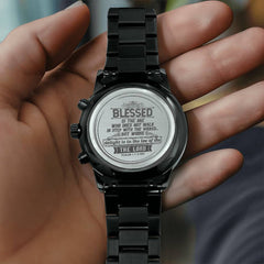 Heureux l'homme (Psaume 11-3 NIV) – Montre pour hommes