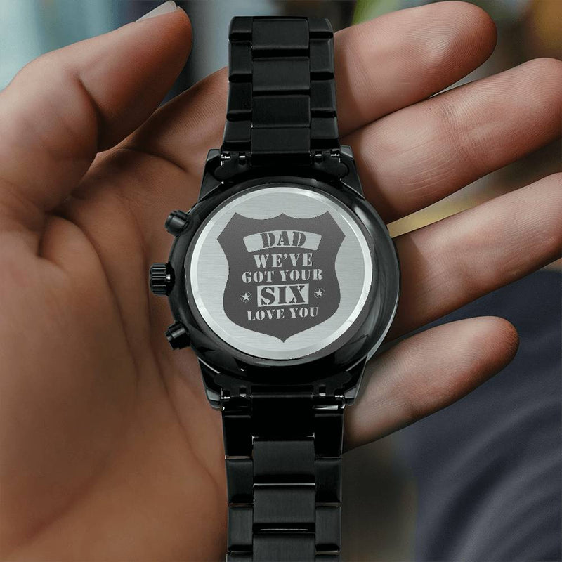 Montre Gravée On Est Toujours Là Pour Toi (Noir Charbon) – Montre Homme