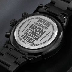 Le fer aiguise le fer (Proverbes 27:17) – Montre pour hommes