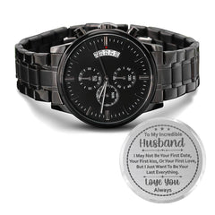 À Mon Mari Ton Dernier Tout (Noir Fusain) – Montre Homme