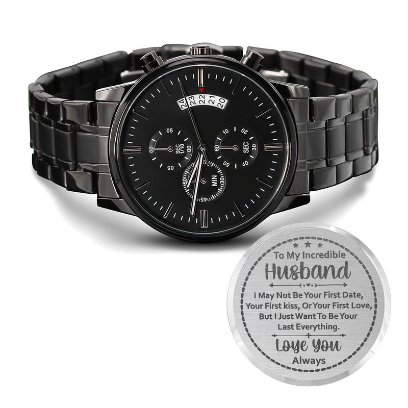 À Mon Mari Ton Dernier Tout (Noir Fusain) – Montre Homme