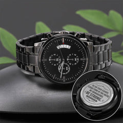 Soyez sur vos gardes (1 Corinthiens 16:13, Nouvelle version internationale) – Montre pour hommes