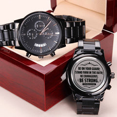Soyez sur vos gardes (1 Corinthiens 16:13, Nouvelle version internationale) – Montre pour hommes