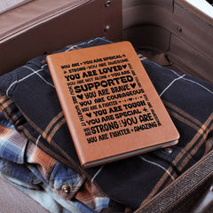Tu es un battant – Carnet en cuir