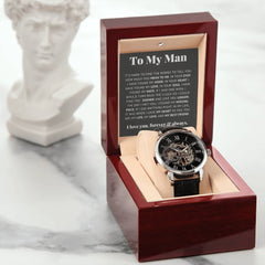 À mon homme Ma vie, Mon amour, Mon meilleur ami – Montre ajourée de luxe