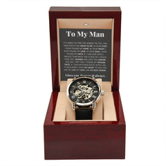 À mon homme Ma vie, Mon amour, Mon meilleur ami – Montre ajourée de luxe