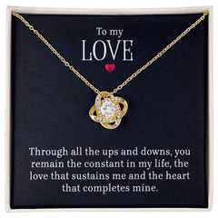 À mon amour - Collier Cœur Entrelacé
