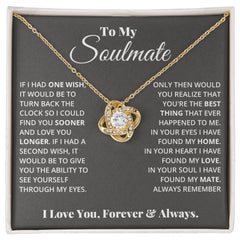 À mon âme sœur - Collier Nœud d'Amour