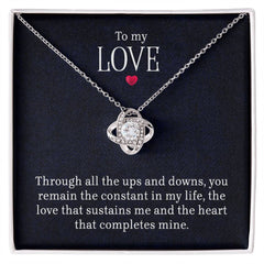 À mon amour - Collier Cœur Entrelacé