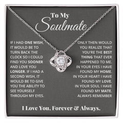 À mon âme sœur - Collier Nœud d'Amour