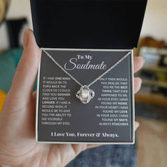 À mon âme sœur - Collier Nœud d'Amour