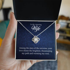 À ma femme incroyable - Collier Nœud d'Amour