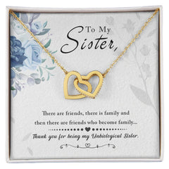 À Ma Sœur - Collier Cœurs Entrelacés