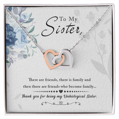 À Ma Sœur - Collier Cœurs Entrelacés
