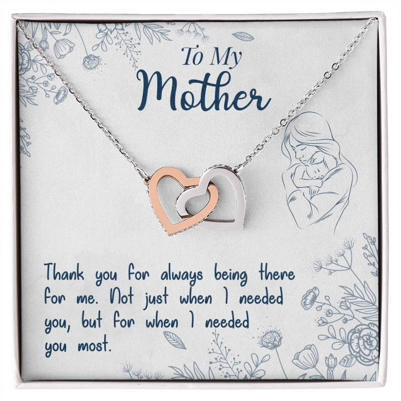 Merci d'être toujours là - Collier Cœurs Entrelacés