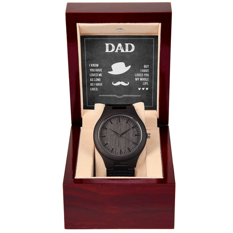 L'amour d'un père - Montre en bois