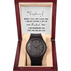 Tu es ma vie - Montre en bois