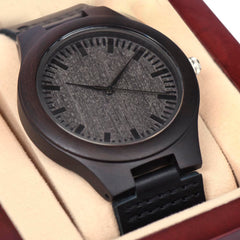 À mon homme, mon inspiration – Montre en bois