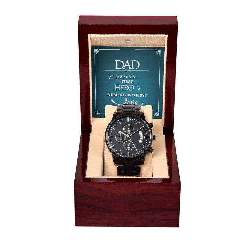 Le premier héros d'un fils - Montre chronographe noire