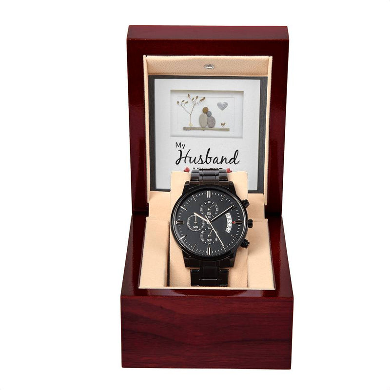 Mon Mari Mon Amour - Montre Chronographe Noire