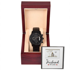 Mon Mari Mon Amour - Montre Chronographe Noire