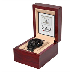 Mon Mari Mon Amour - Montre Chronographe Noire