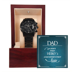 Le premier héros d'un fils - Montre chronographe noire