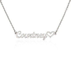 Collier prénom classique avec cœur