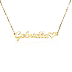 Collier prénom classique avec cœur