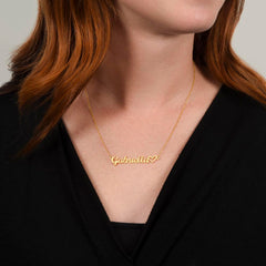 Collier prénom classique avec cœur