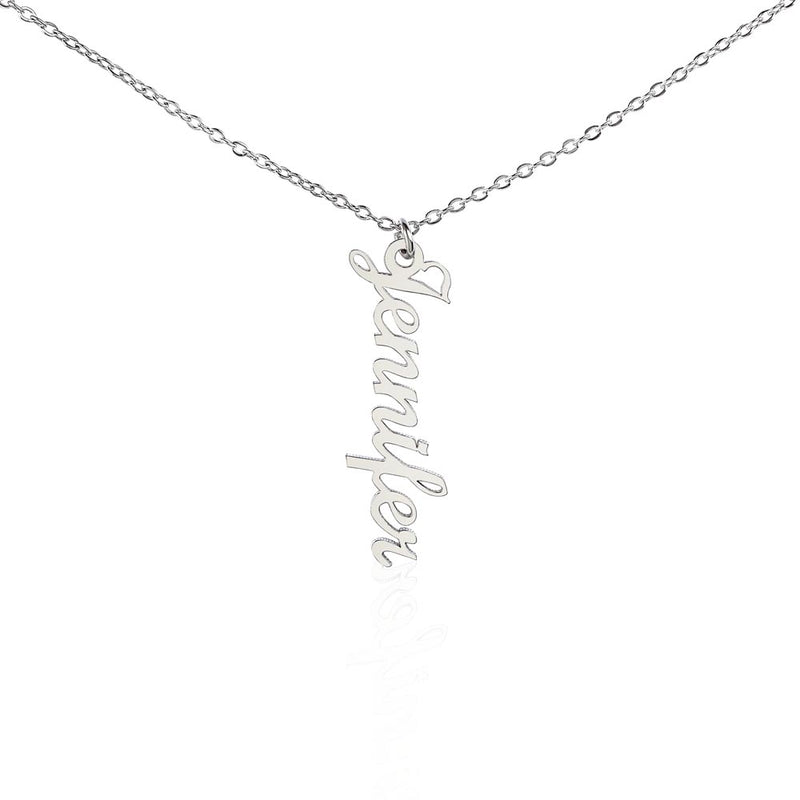 Collier prénom vertical classique