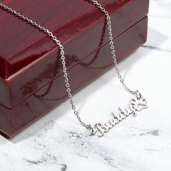 Collier Prénom Empreinte de Patte Classique