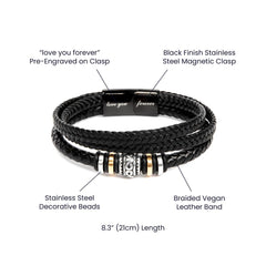 Je t'aime pour toujours, crois profondément (À mon petit-fils) – Bracelet
