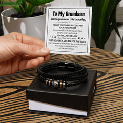 Je t'aime pour toujours, crois profondément (À mon petit-fils) – Bracelet