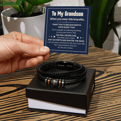 Je t'aimerai toujours, je ne perdrai jamais (à mon petit-fils) – Bracelet