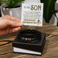 À mon fils - Bracelet en cuir pour homme