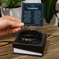 Pour toujours je t'aimerai pour toujours (À mon petit-fils) – Bracelet