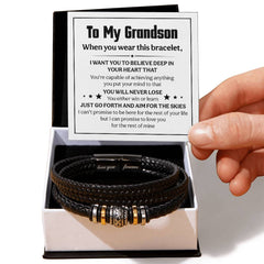 Je t'aime pour toujours, crois profondément (À mon petit-fils) – Bracelet