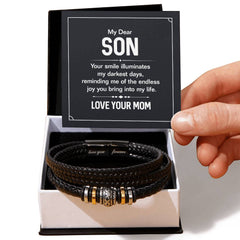 Your Smile - Bracelet en cuir pour hommes