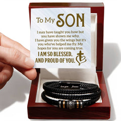 À mon fils - Bracelet en cuir pour homme