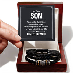 Your Smile - Bracelet en cuir pour hommes