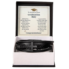 À mon fils, souvenirs de remise de diplôme (je t'aimerai pour toujours) – Bracelet avec croix