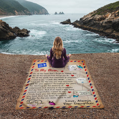 À ma maman, merci – Couverture en molleton corail