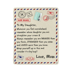 À Ma Fille Courageuse Je T'aime (De Maman) – Couverture Polaire Sherpa