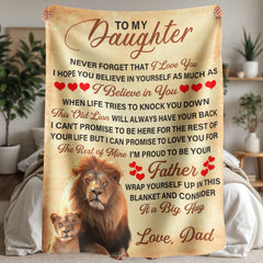 À ma fille, ce vieux lion – Couverture en molleton Sherpa